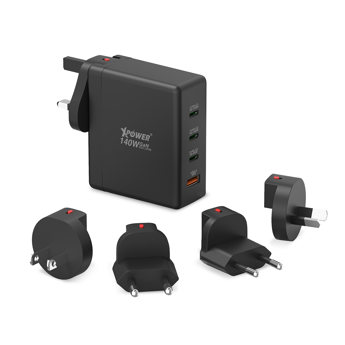 XPower UC140 4合1 140W PD3.1 GaN 旅行充電器