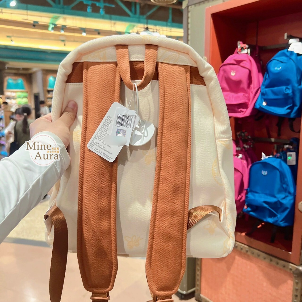 小熊維尼 Winnie the Pooh 絨毛大頭 造型 後背包 -上海迪士尼樂園