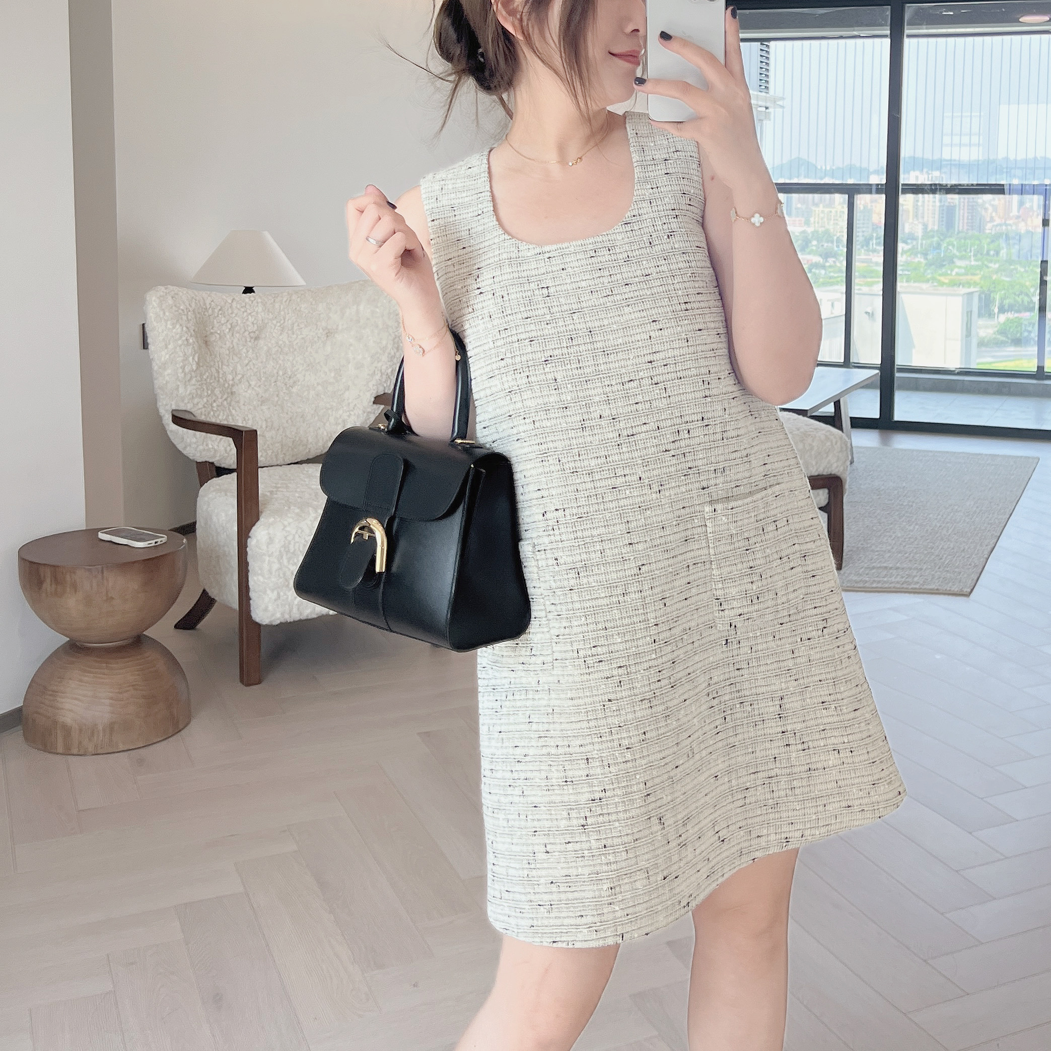 現貨 7059  A-line 背心 Tweed 裙