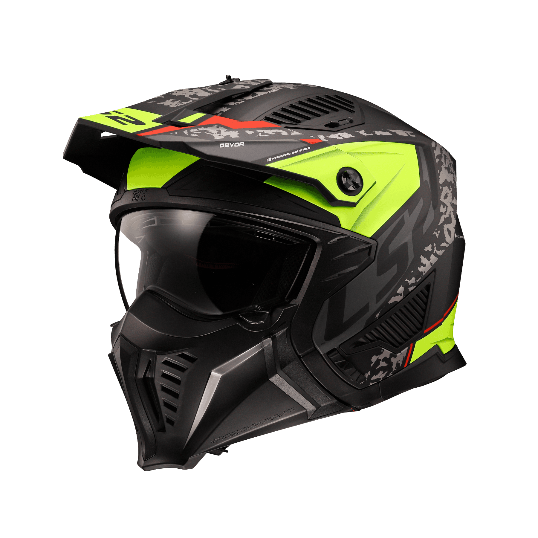 LS2 OF606 DRIFTER DEVOR 消光黑黃 彩繪 全罩帽 多功能帽