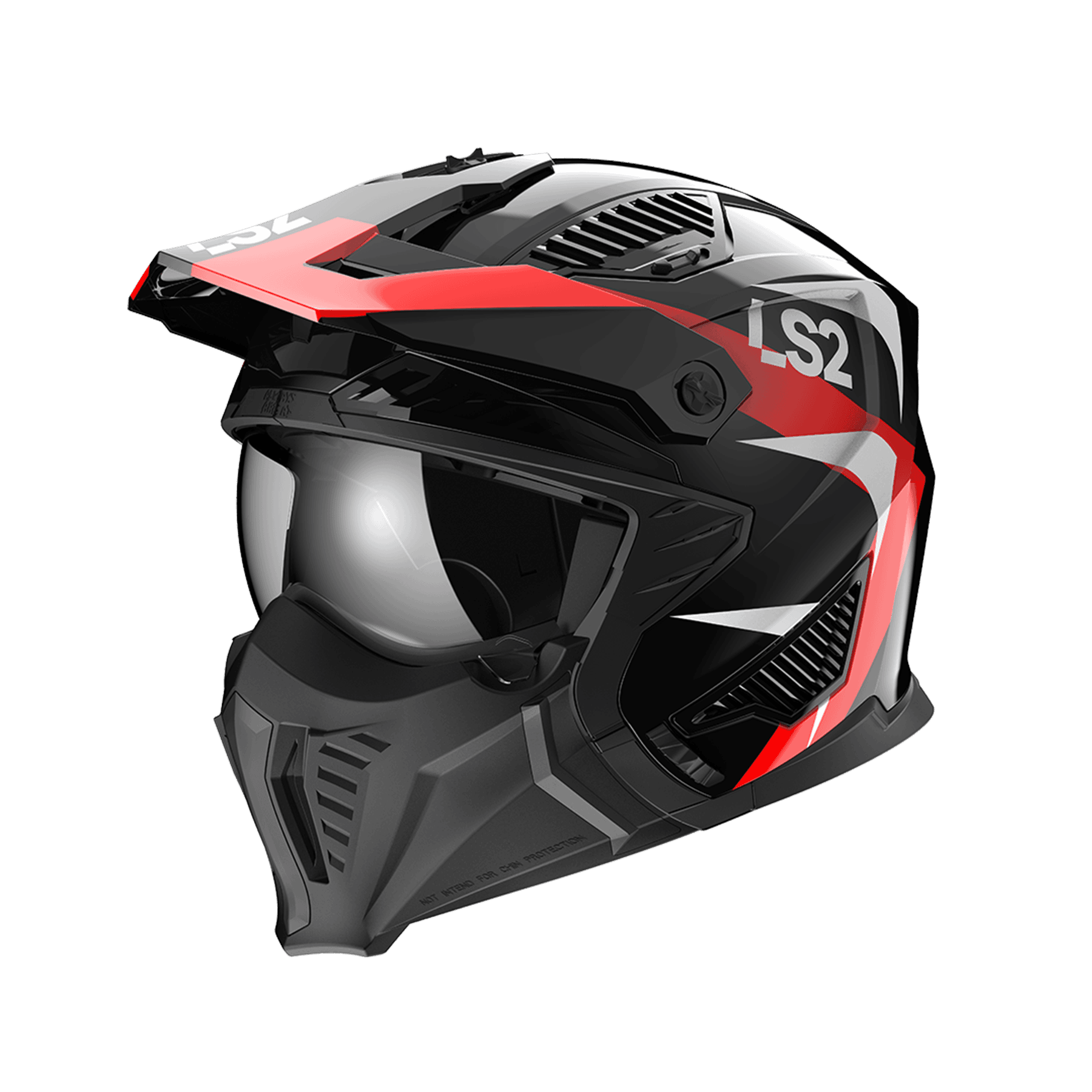 LS2 OF606 DRIFTER TRIALITY 亮黑紅 彩繪 全罩帽 多功能帽