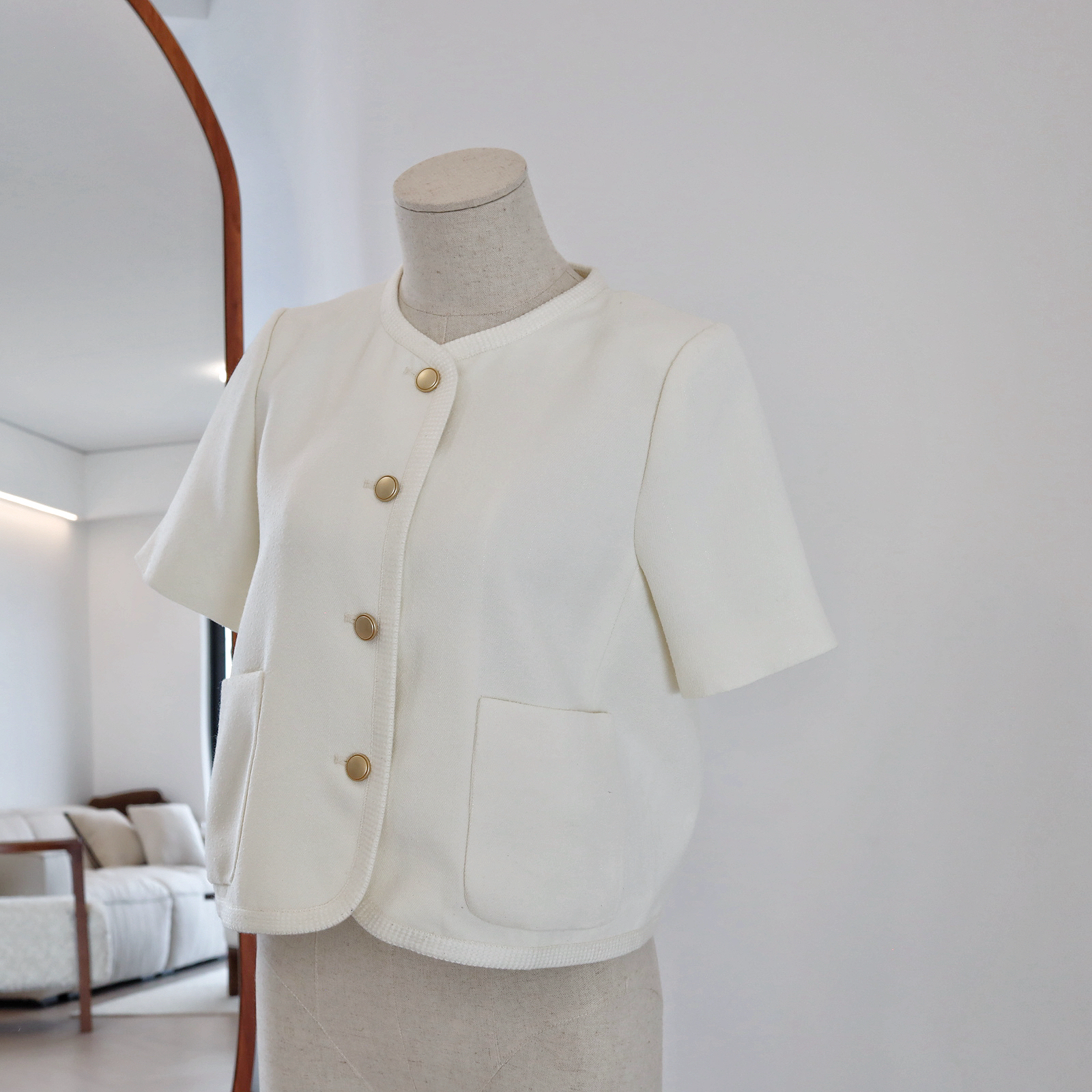 現貨  7256 雪花布小香風小外套