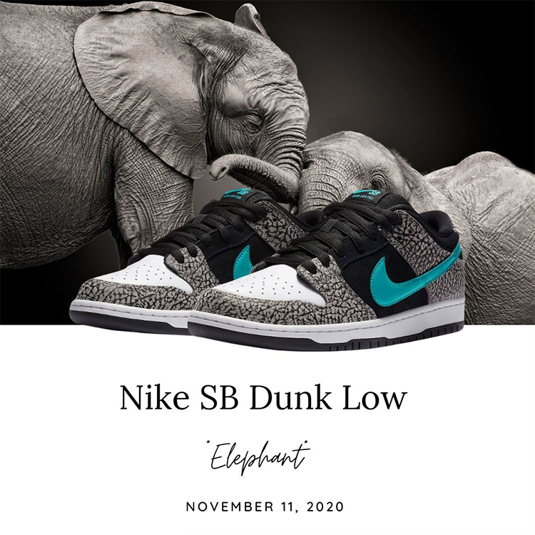 NIKE DUNK SB Atmos Elephant 象紋 爆裂紋 BQ6817-009