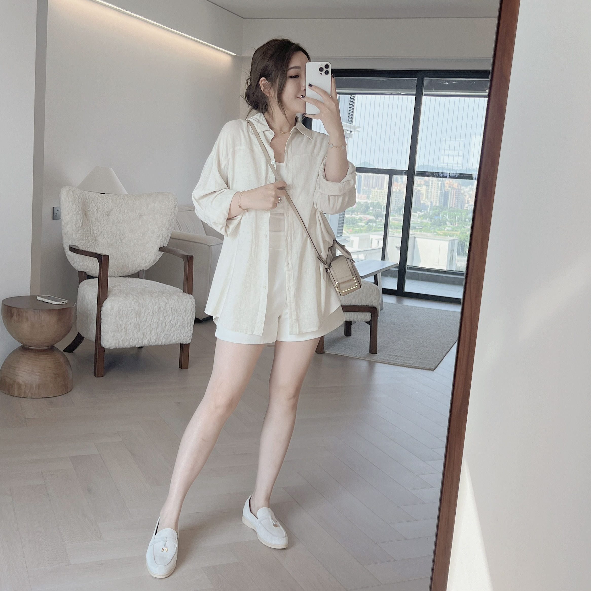 現貨 7071 麻質垂墜感襯衫