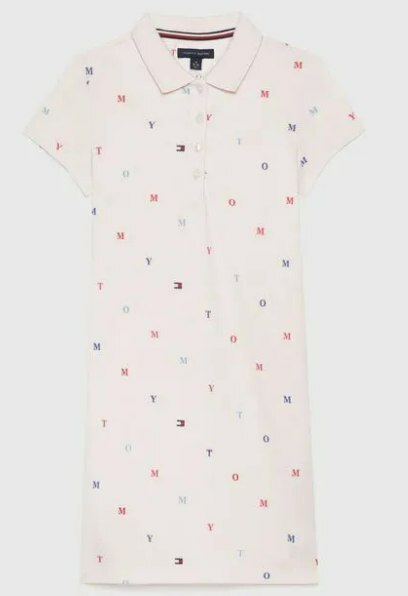 [S] TOMMY HILFIGER KIDS EMBROIDERED POLO DRESS,PINK, 71J4082-690 (STH816)