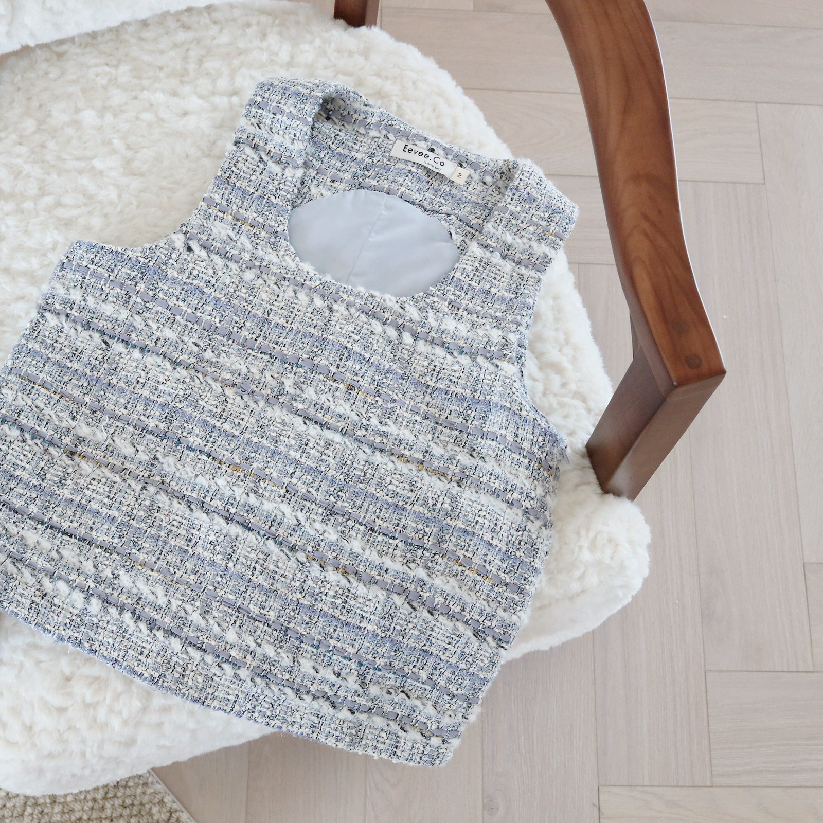 現貨 7058 U領Tweed背心