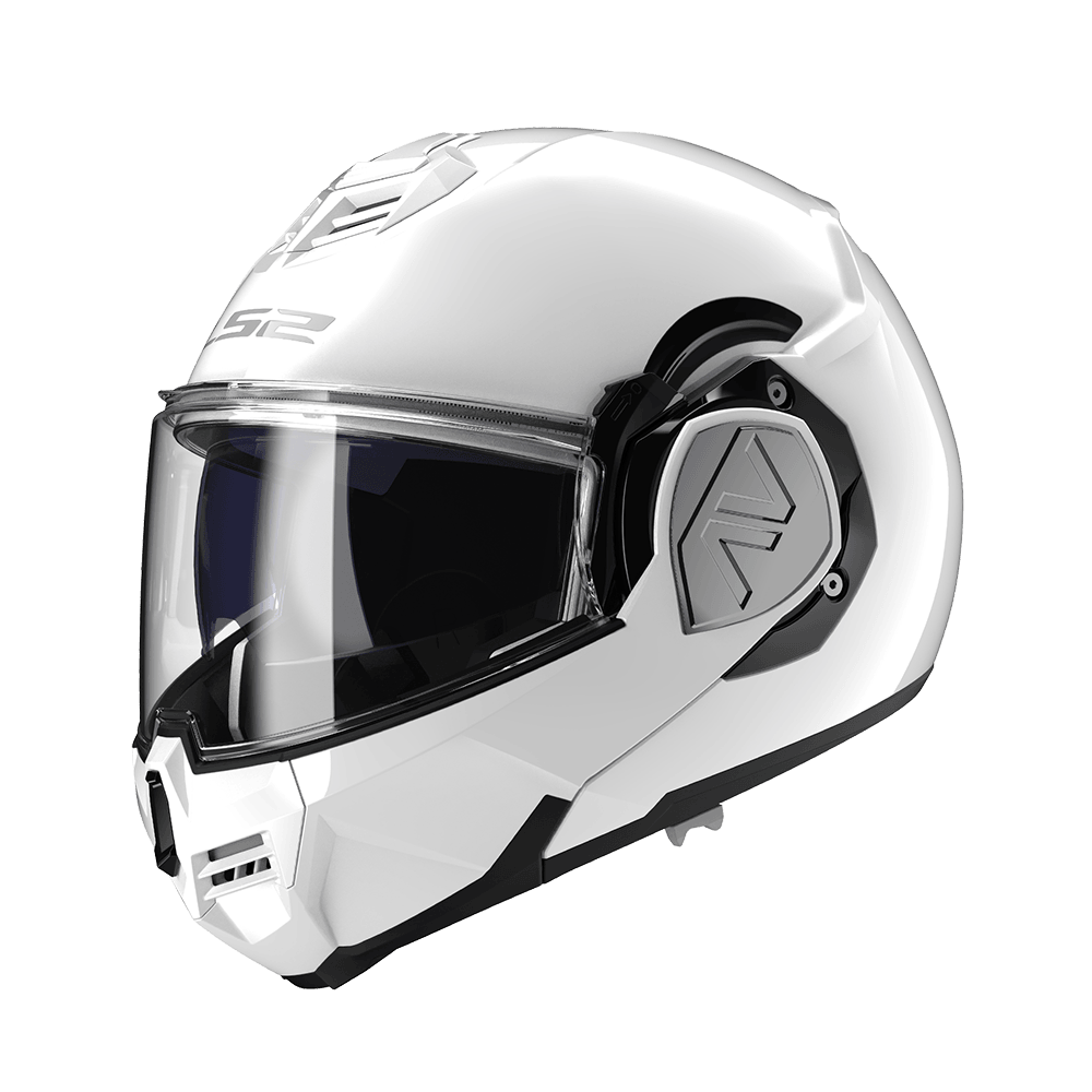 LS2 FF906 ADVANT 亮光白 素色 可掀式帽款