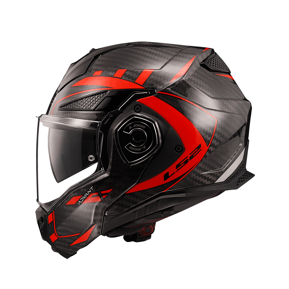 LS2 FF901 ADVANT X CARBON FUTURE 6K碳纖維彩繪 亮黑紅 彩繪 可掀式帽款