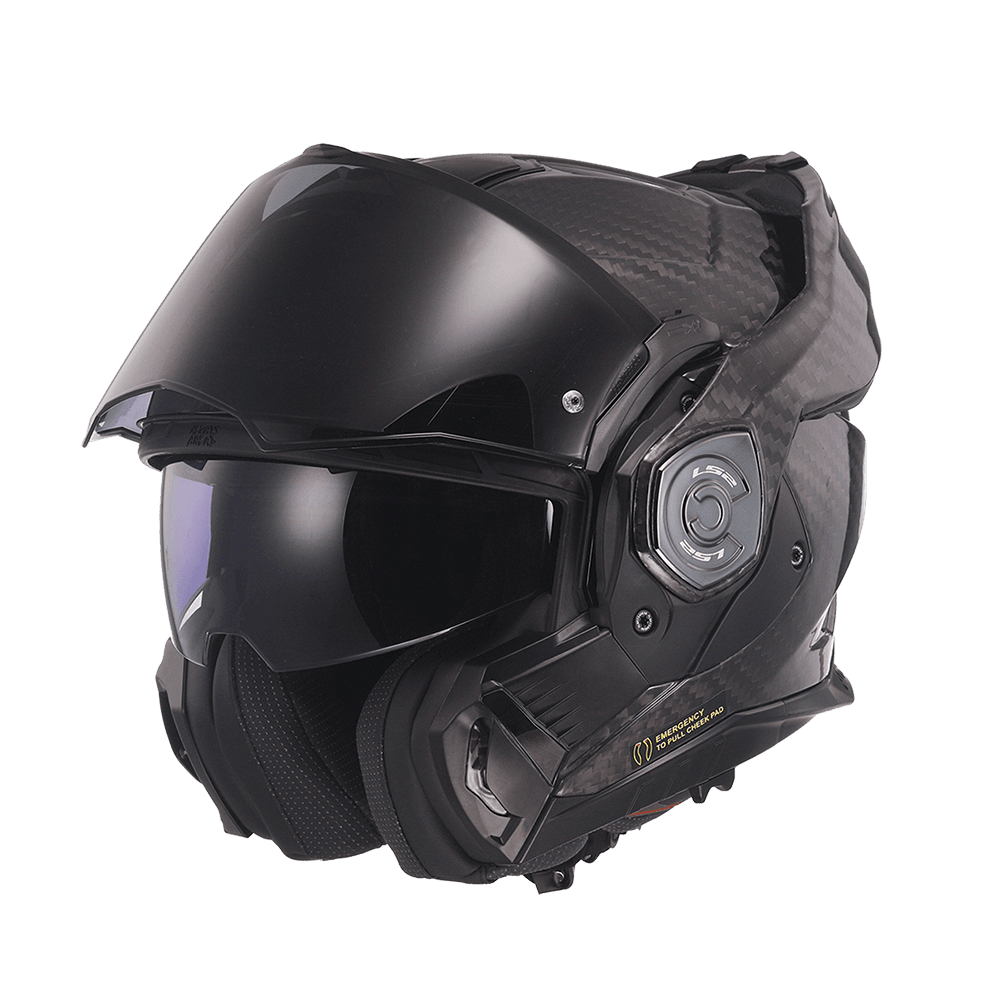 LS2 FF901 ADVANT X CARBON 亮面6K碳纖維素黑 素色 可掀式帽款