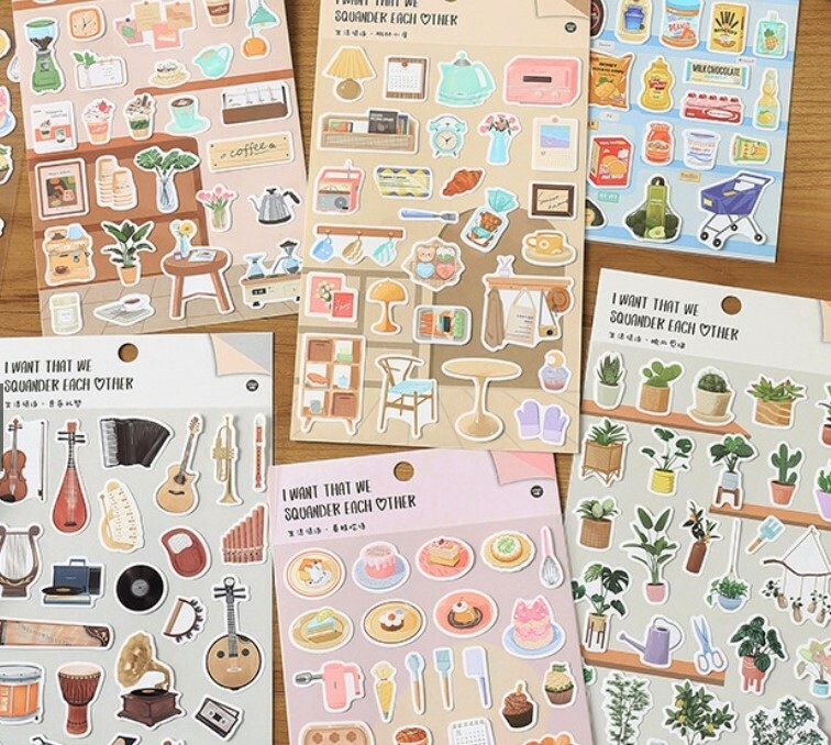 Paper Sticker Sheets  - Daily Life Series