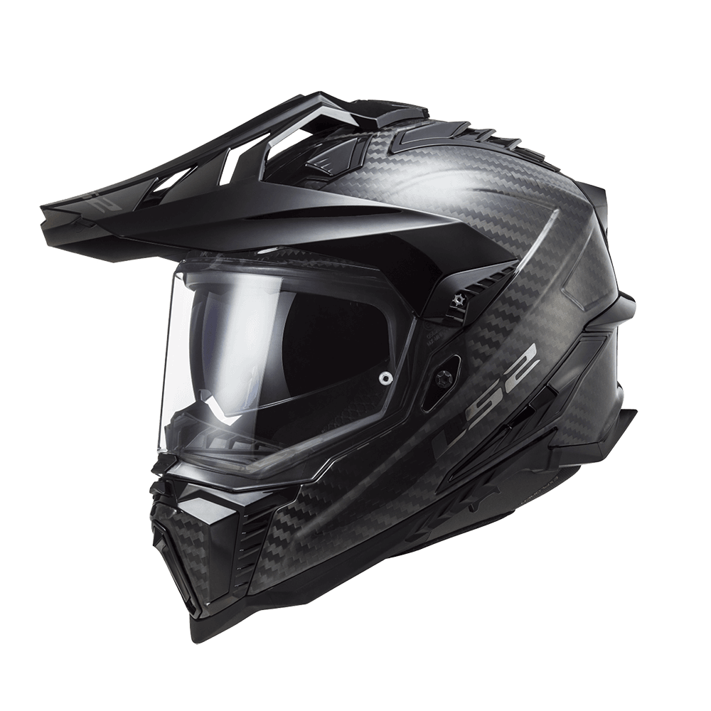 LS2 MX701 EXPLORER CARBON 亮光黑 素色 越野帽 全罩帽 碳纖維帽款