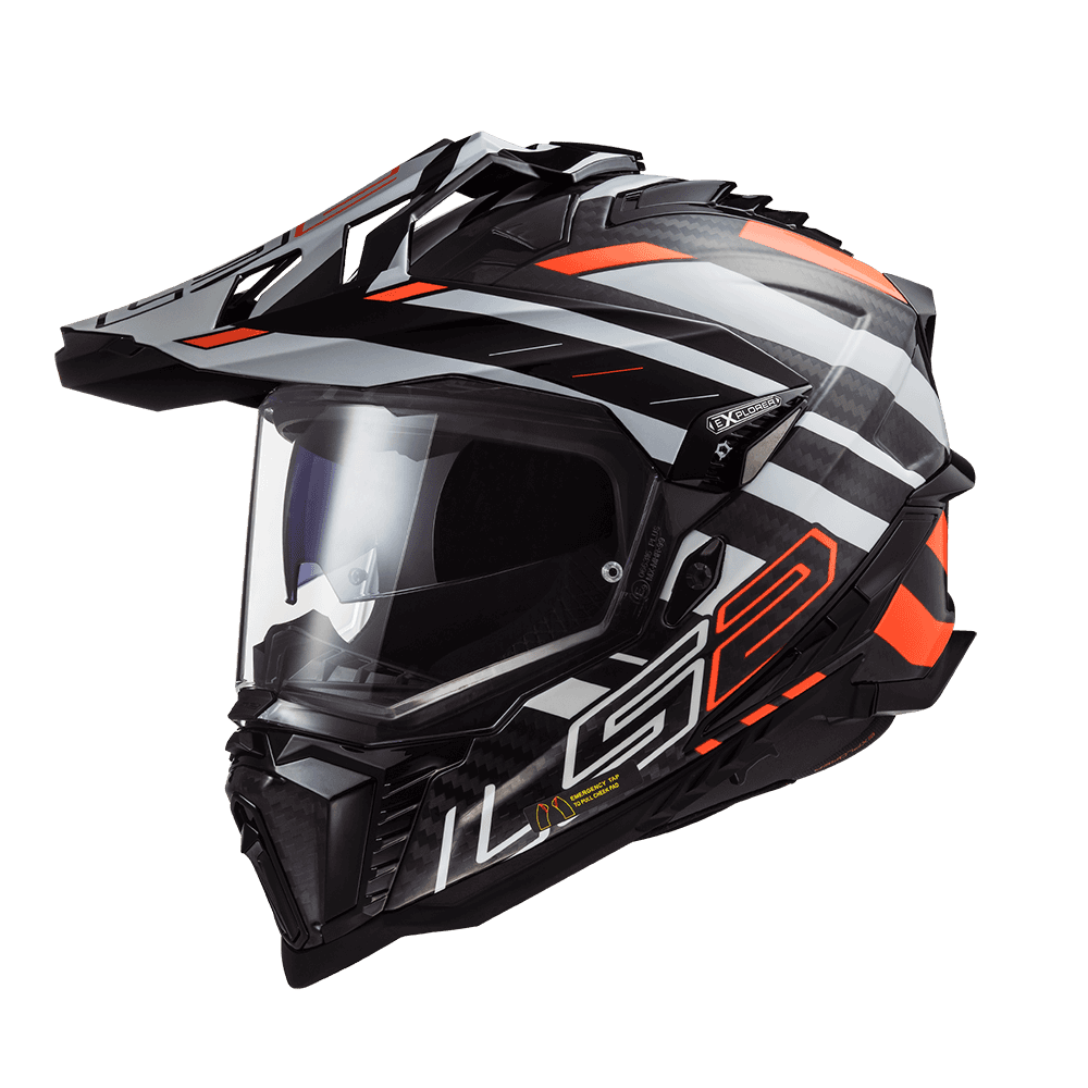 LS2 MX701 EXPLORER CARBON EDGE 亮光 彩繪 越野帽 全罩帽 碳纖維帽款