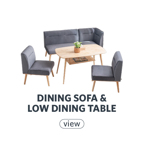 Natural Signature - Dining Sofa & Low Dining Table