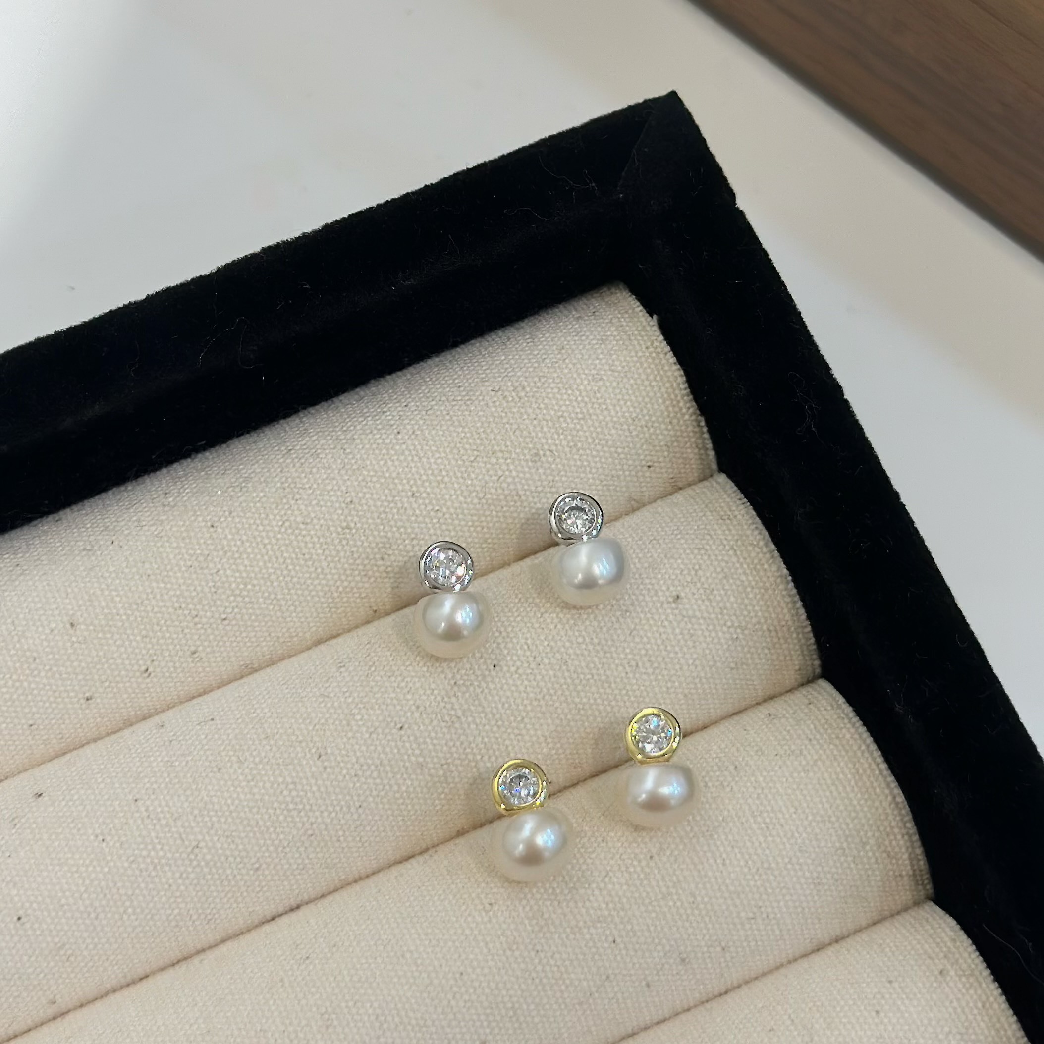 T12小鑽珍珠耳貼