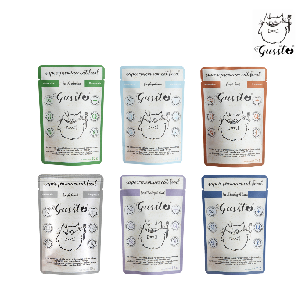 德國 GUSSTO 惡魔喵｜天然無穀主食餐包 85g
