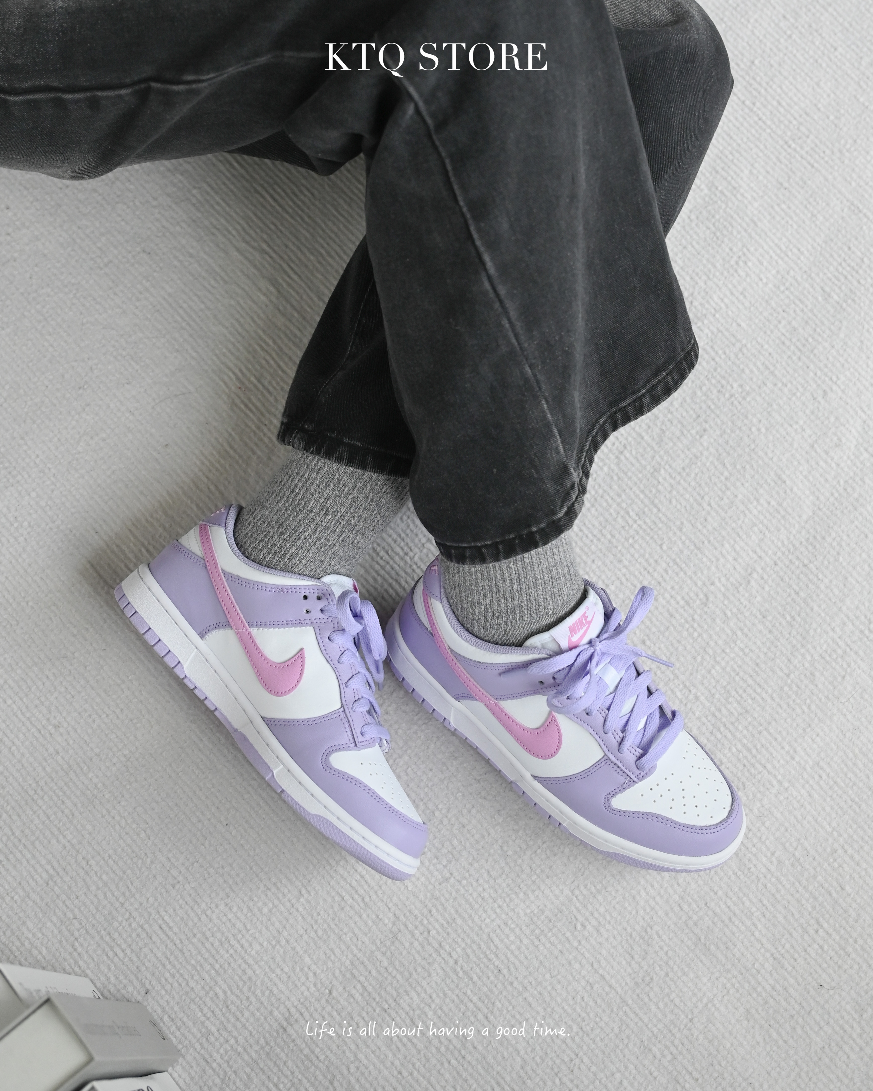 KTQ STORE ‧ Nike Dunk Low GS "Lilac Bloom/Pink" 粉紫色 HQ1185-161