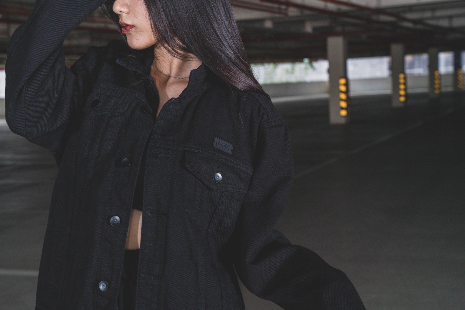 ISFN | Denim jacket Black 牛仔外套