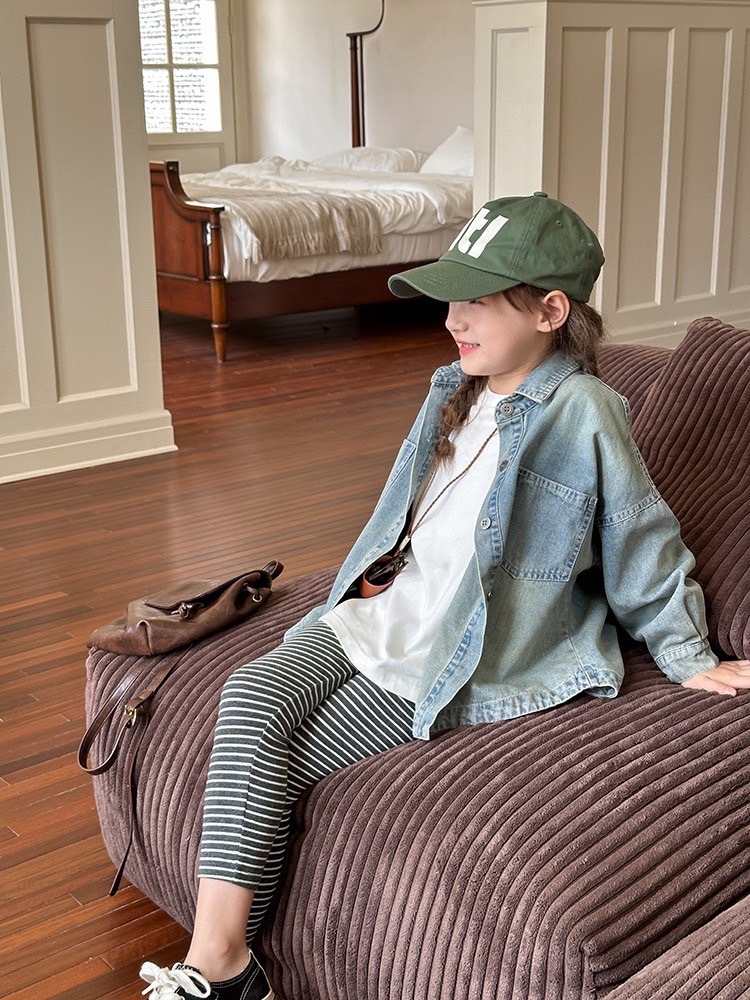 刷白仿舊牛仔外套