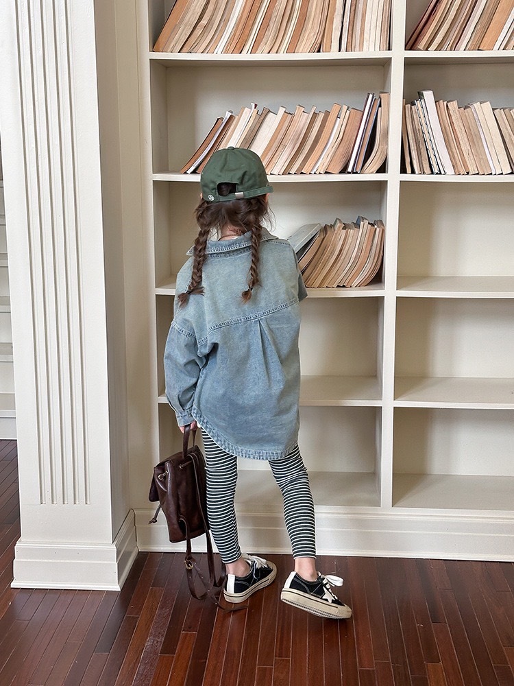 刷白仿舊牛仔外套