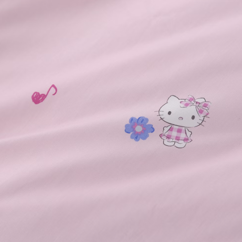 HELLO KITTY床包兩用被組 | 精梳棉 | 繽紛蝴蝶結 蝴蝶結款 粉