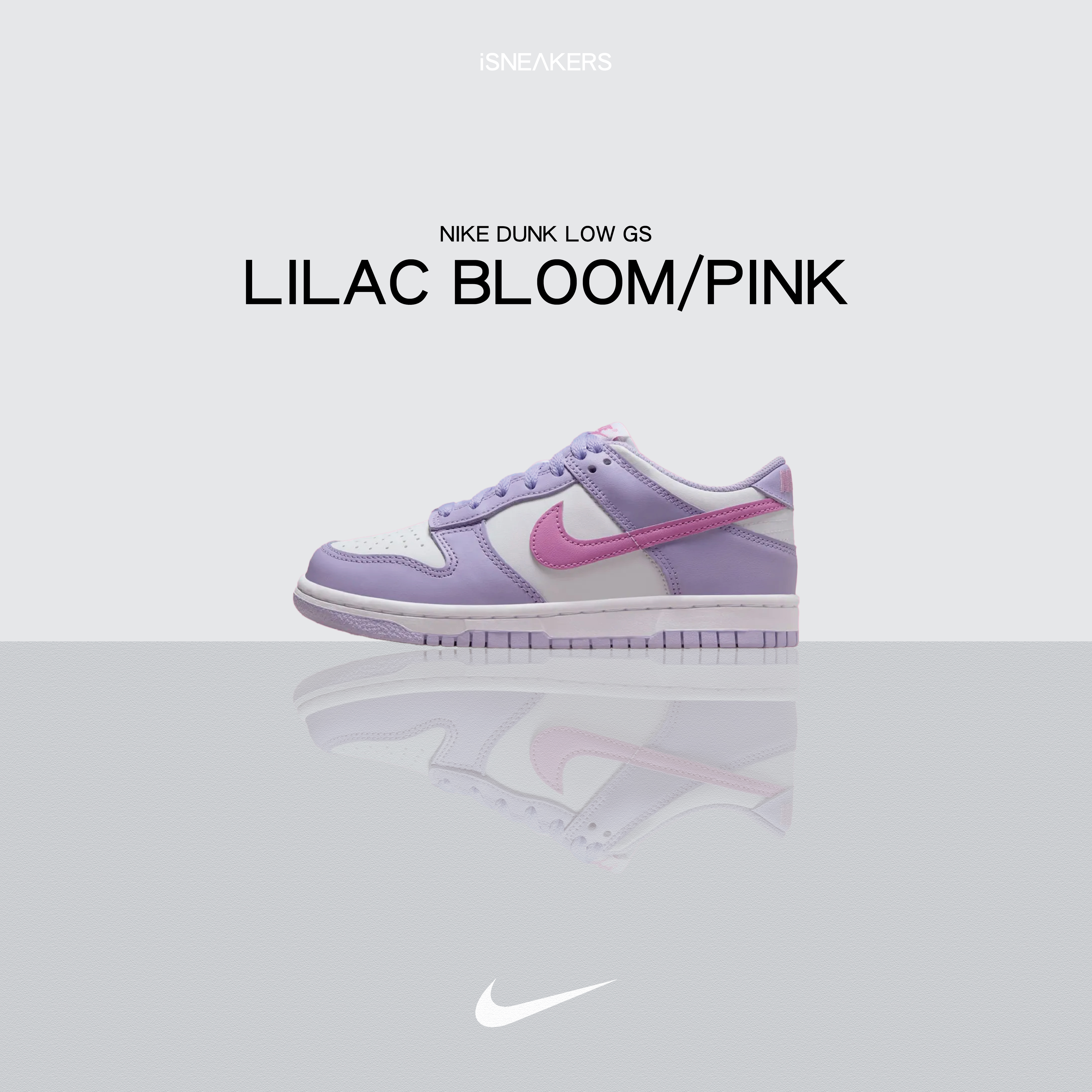 iSNEAKERS｜Nike Dunk Low GS "Lilac Bloom/Pink" 粉紫色 HQ1185-161