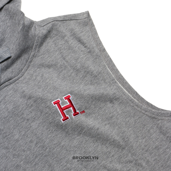 【下殺↘ $399】NCAA 哈佛 灰色 刺繡 連帽 無袖 背心 男 7221548212