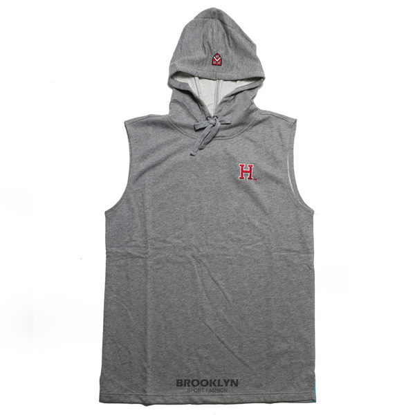 【下殺↘ $399】NCAA 哈佛 灰色 刺繡 連帽 無袖 背心 男 7221548212