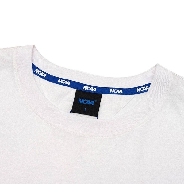 NCAA 短T 密西根大學 白色 短版 口袋 短袖 上衣 女 7222500100
