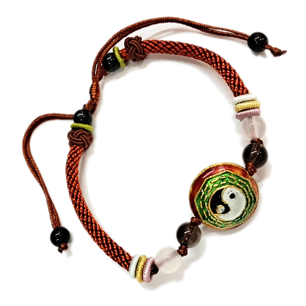 太極八卦{琺瑯}中國結手鍊【十方】153578