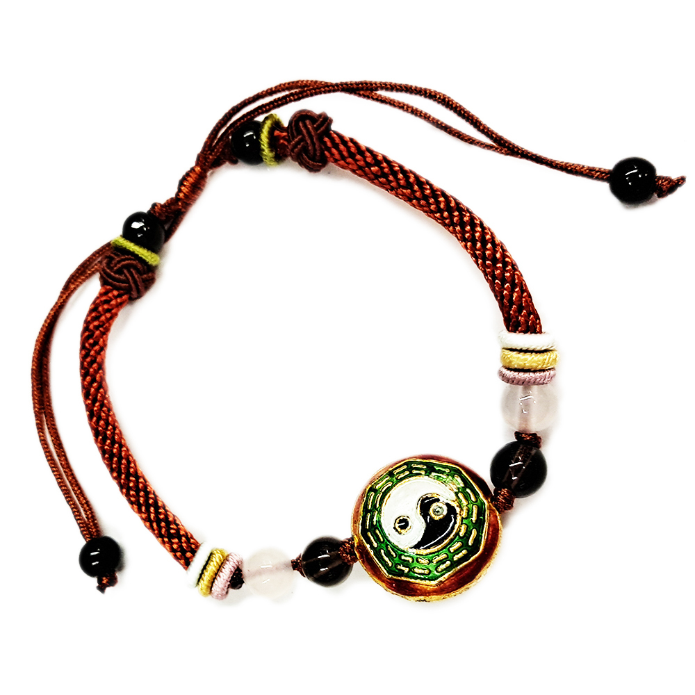 太極八卦{琺瑯}中國結手鍊【十方】153578