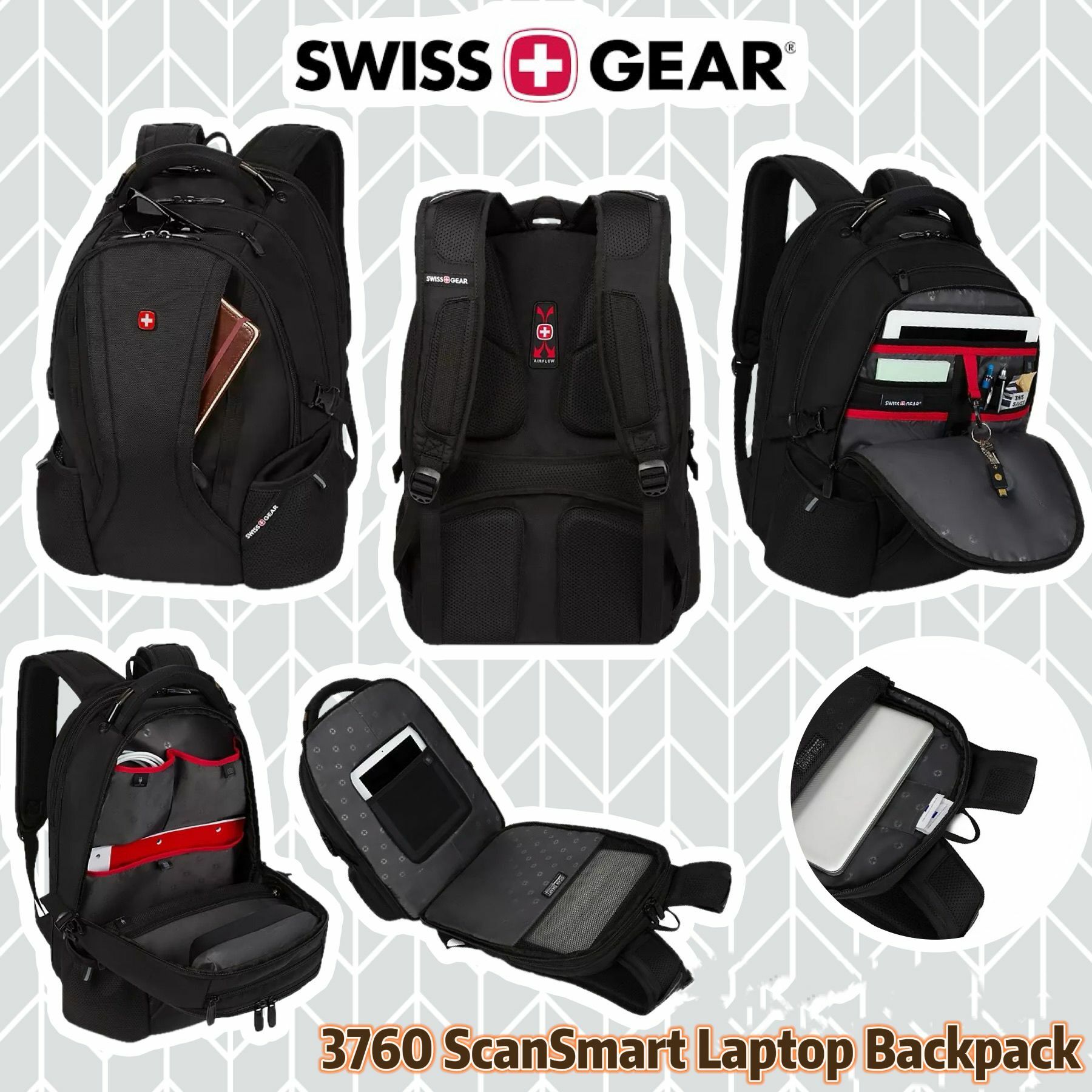 【預購】Swissgear 3760 ScanSmart Laptop F081210 背包