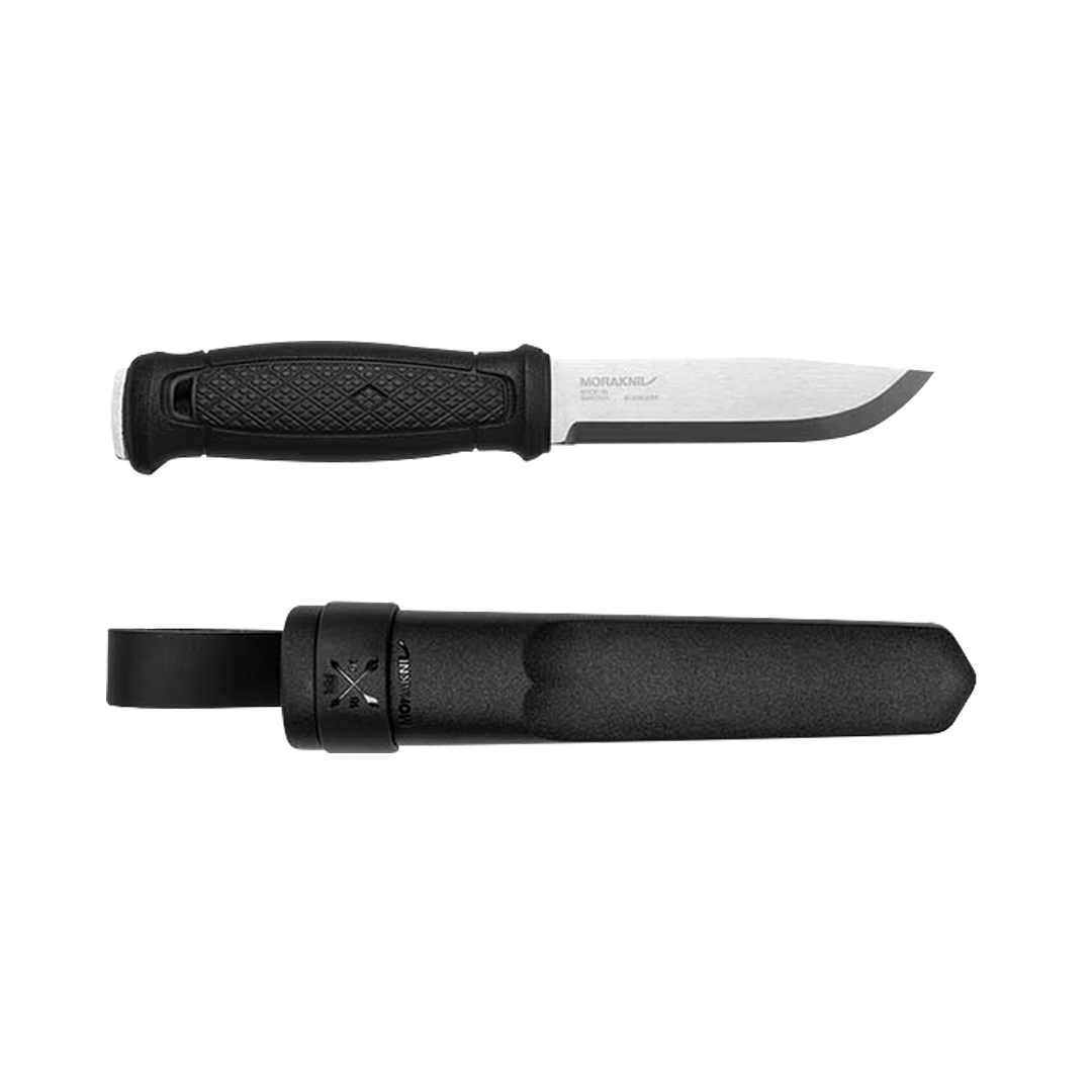 MORAKNIV 瑞典 全龍骨厚刃不鏽鋼直刀(含護套) 黑色 84MR13715