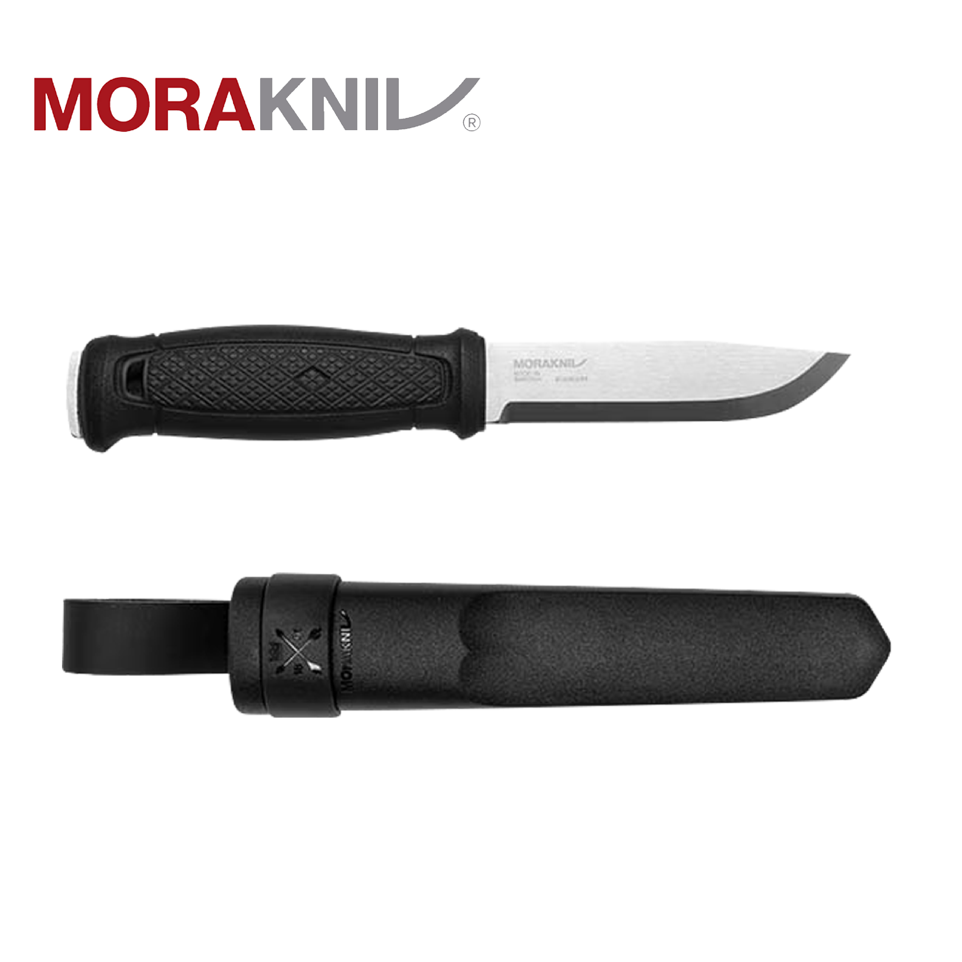 MORAKNIV 瑞典 全龍骨厚刃不鏽鋼直刀(含護套) 黑色 84MR13715