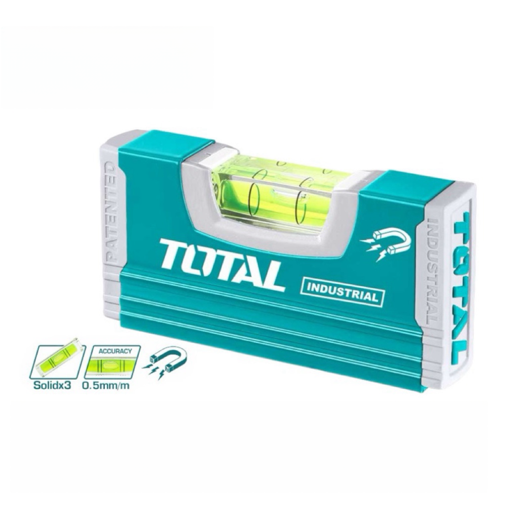 TOTAL 專業迷你水平尺 10CM (TMT20105M) 附磁性 防震設計