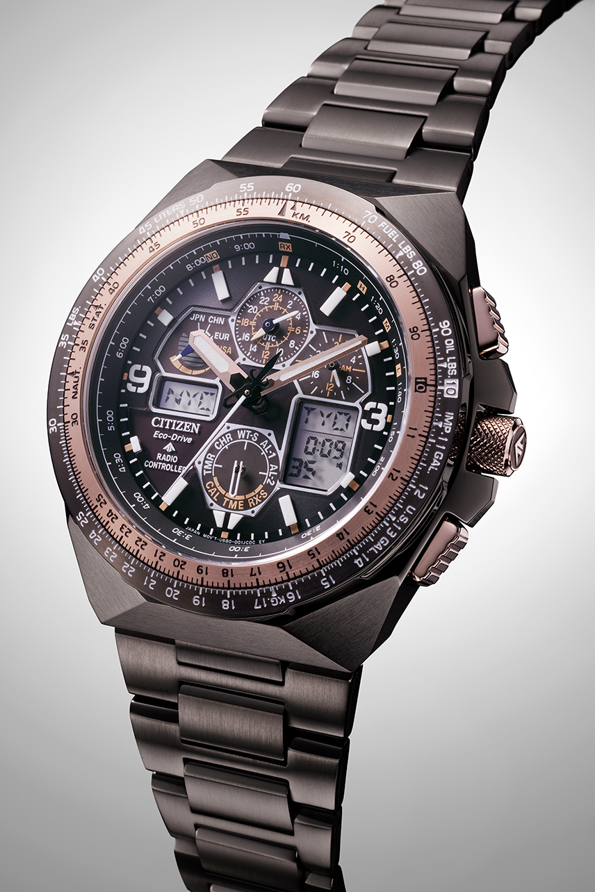 萬年鐘錶 - Citizen 星辰錶  征戰海陸空！CITIZEN Promaster 35周年鈦金屬太陽能電波航空飛行錶 JY8146-54E  錶徑457MM