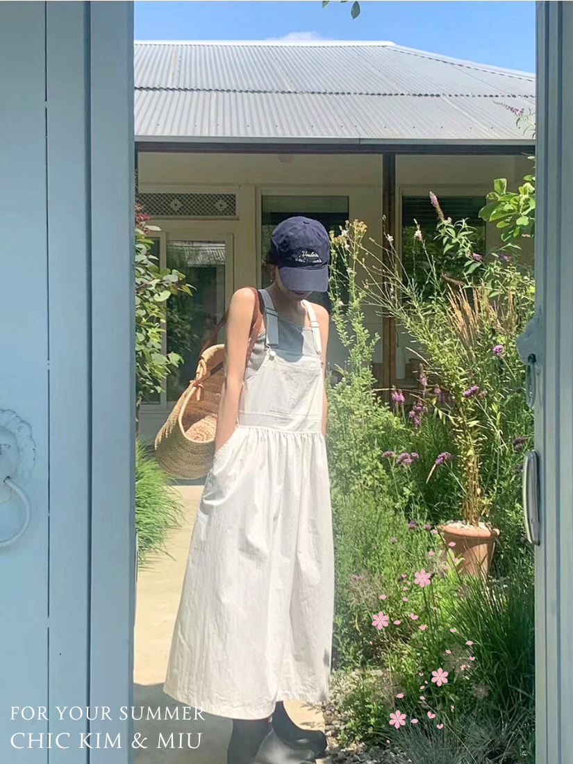 [現貨] Zola 工裝風吊帶裙 [ 2色 / Free ]