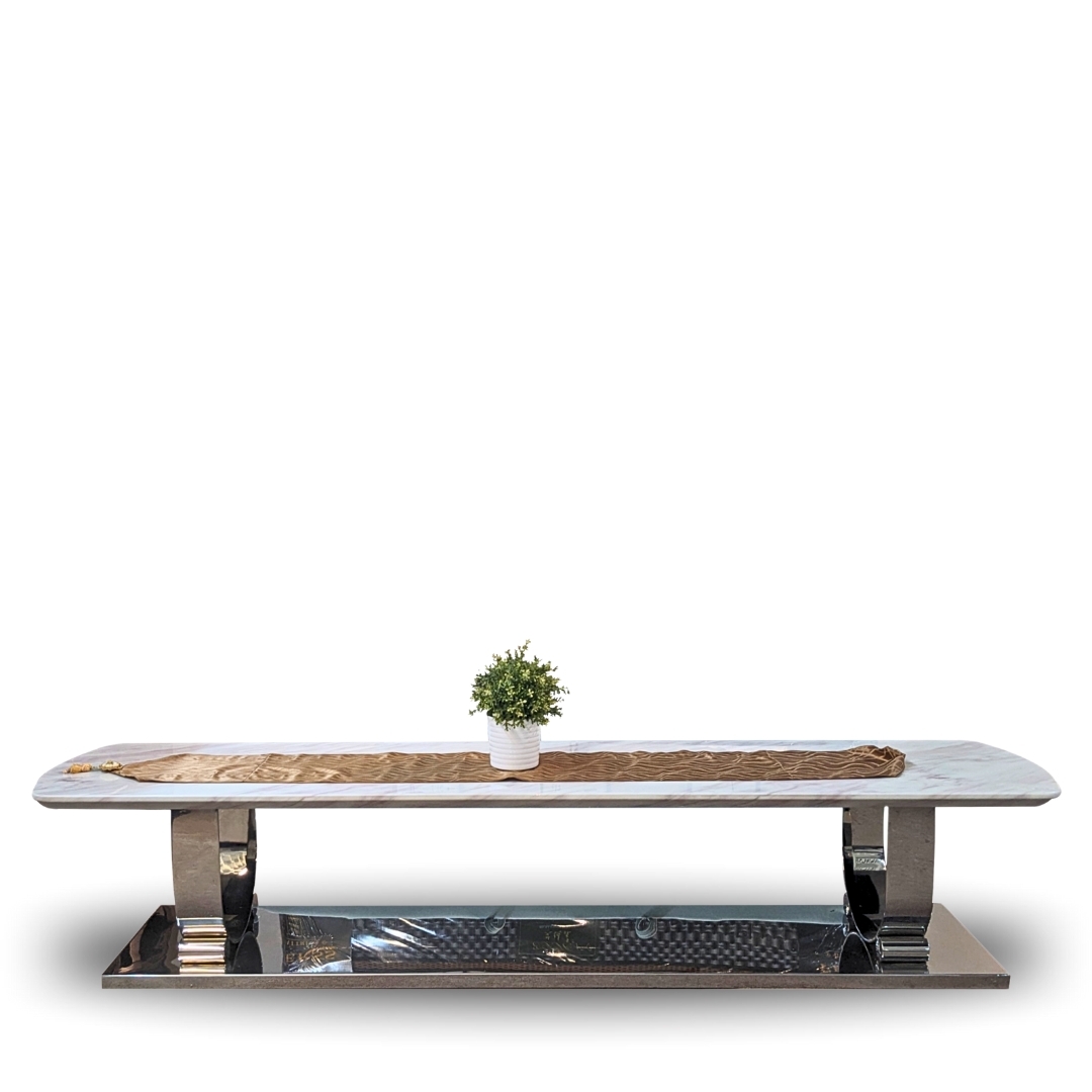 零碼特賣︱淺色石面造型電視櫃