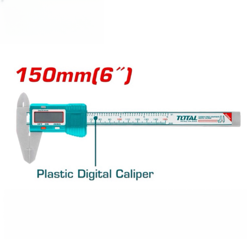 TOTAL 液晶游標卡尺 150mm (TMT331501) 測量尺 精準度:0.1mm