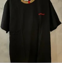 [S] BURBERRY JAYSON LOGO PATCH T-SHIRT,BLACK, 8078114100 (SB136)