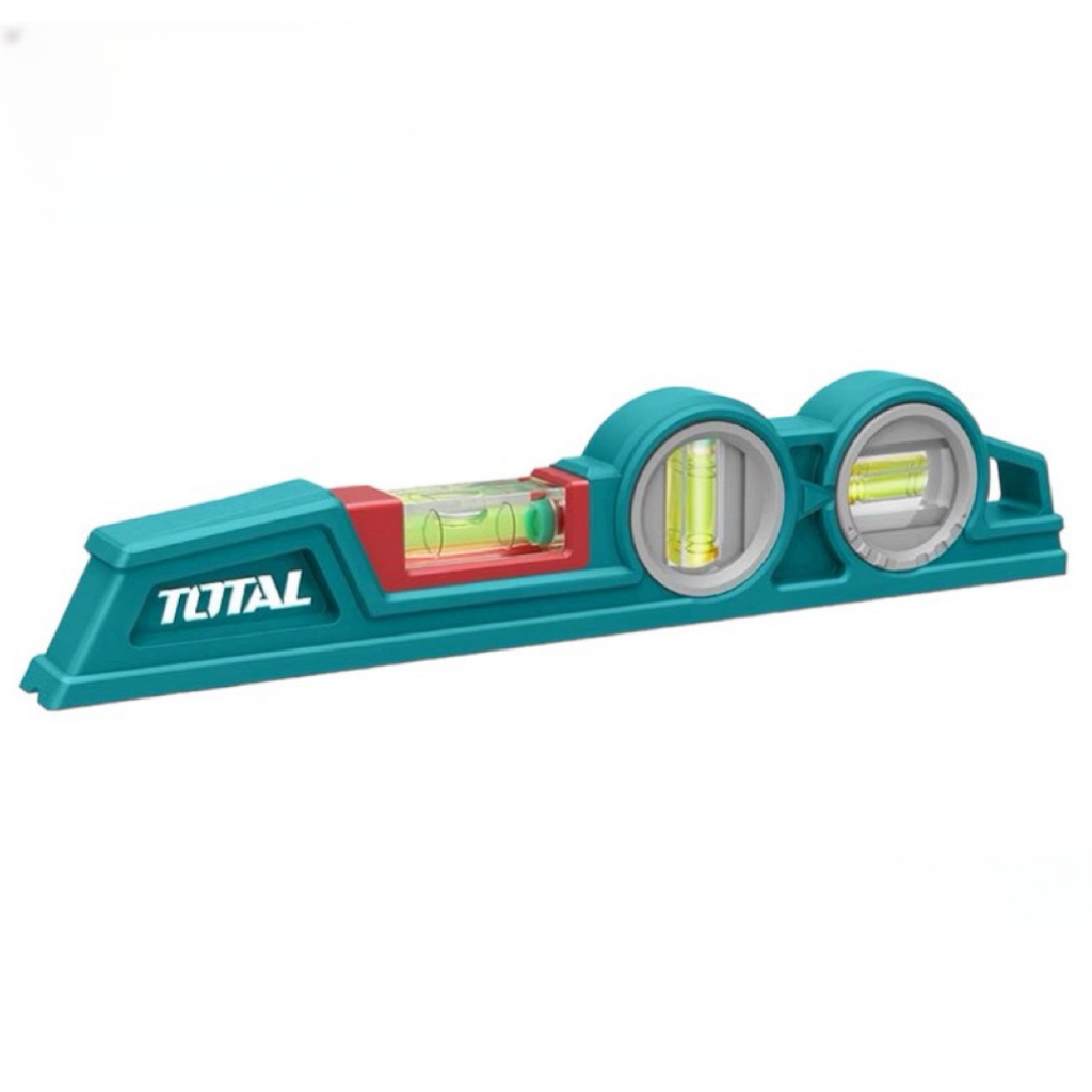 TOTAL 重型鑄鋁水平尺 三氣泡 24.5CM(TMT221406) 錐型本體 多角度