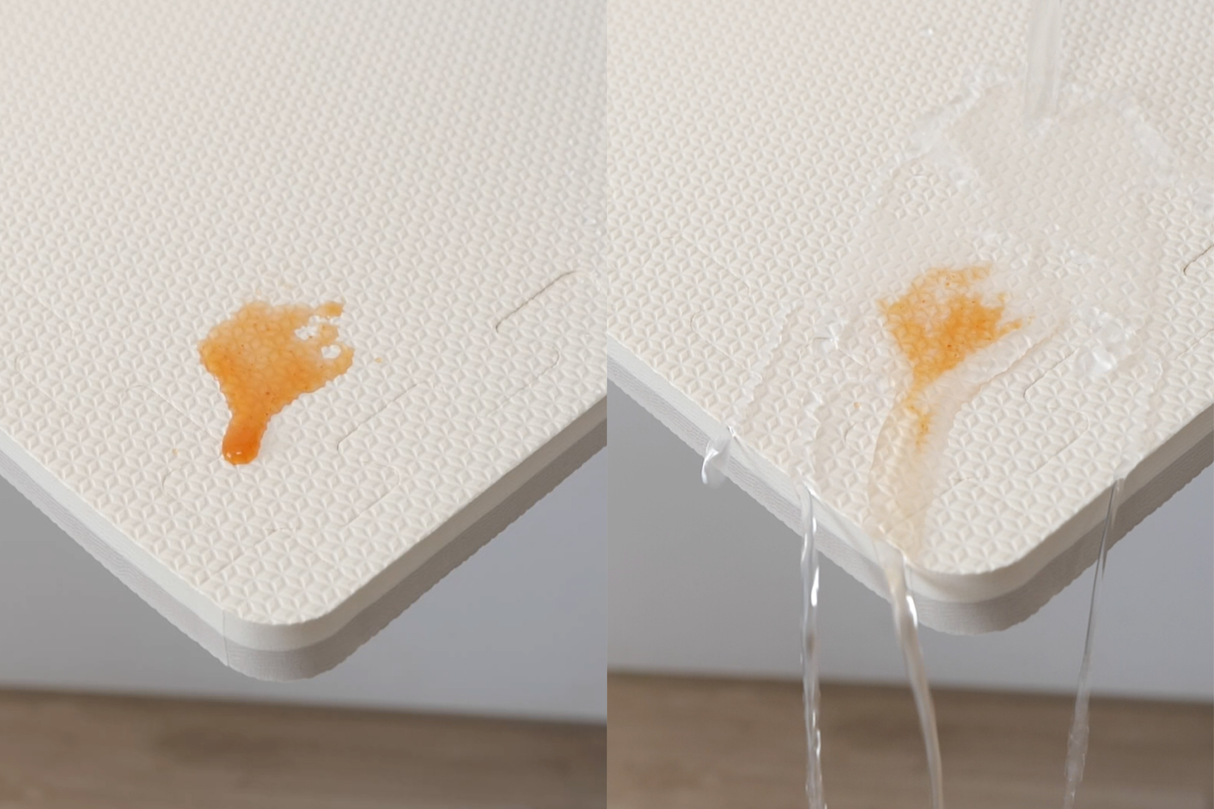 這是一張地墊被清洗的照片