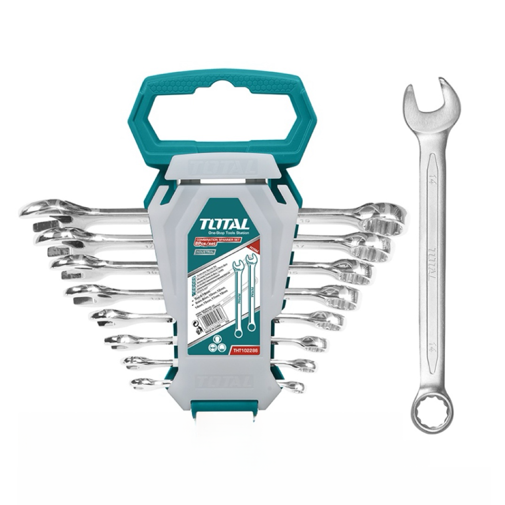 TOTAL 六角板手組 8PCS (THT102286) 梅花開口板手組 梅開板手組