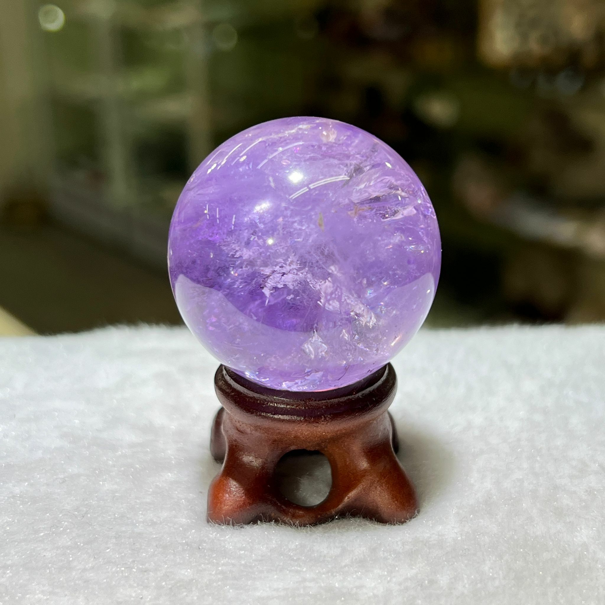 紫水晶 球 - 3.8cm+/- (不連座)