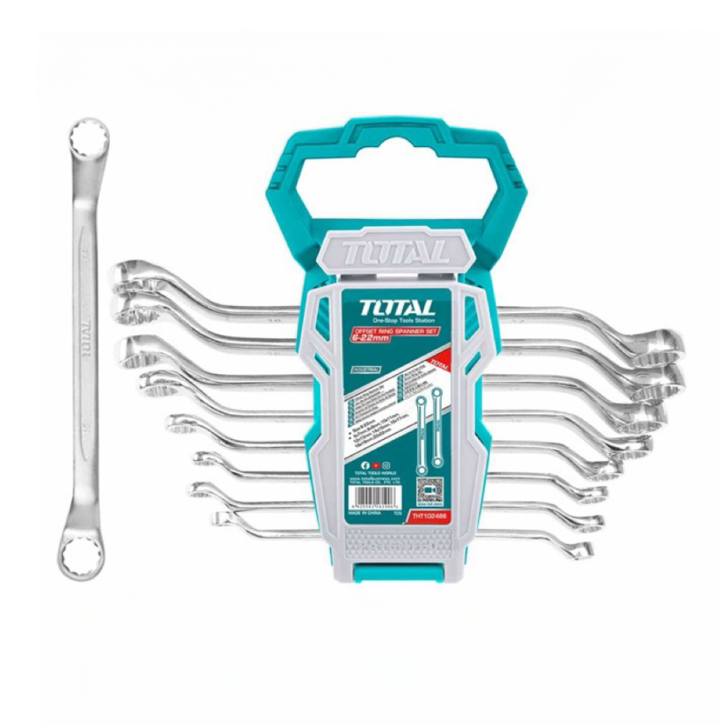 TOTAL 雙梅花板手組 8PCS (THT102486) 六角板手組 表面精研