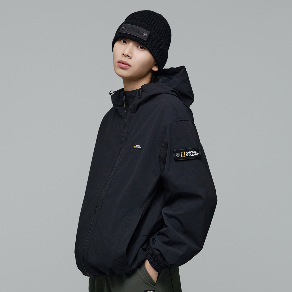 【NATIONAL GEOGRAPHIC】アルケロン 起毛 WOVEN HOODED ZIP-UP Unisex ARCHELON Woven Stretch Hooded Zip-Up Jacket -