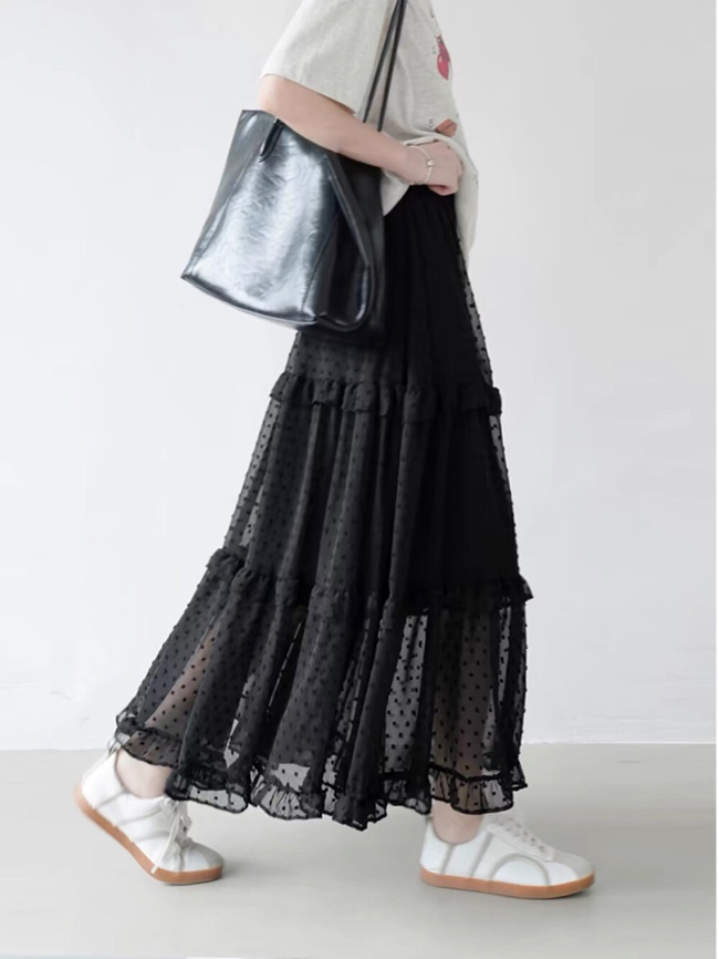 點點微透紗裙-兩色 預購