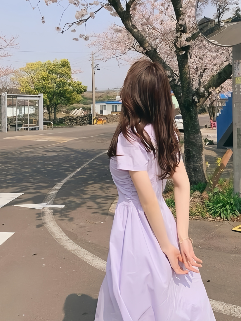 [現貨] Phoebe 休閒抽褶洋裝 [ 薰衣草 / Free ]