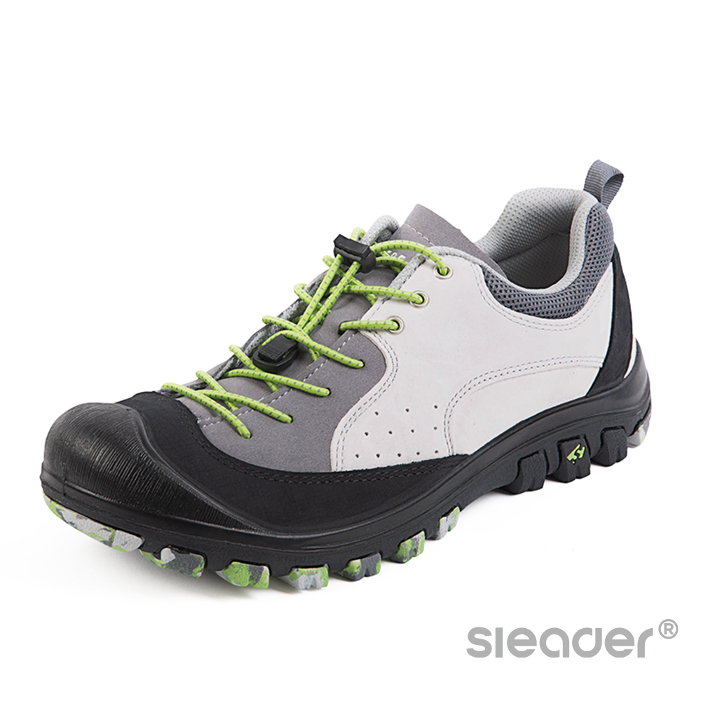 【 Sleader 】S2039 太空灰/綠 大地系列 | 防滑耐磨登山戶外休閒鞋｜男鞋