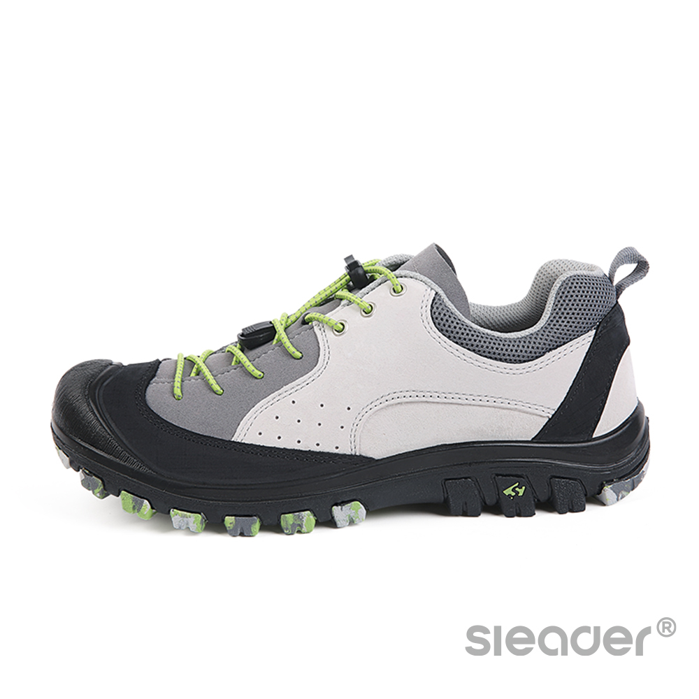 【 Sleader 】S2039 太空灰/綠 大地系列 | 防滑耐磨登山戶外休閒鞋｜男鞋