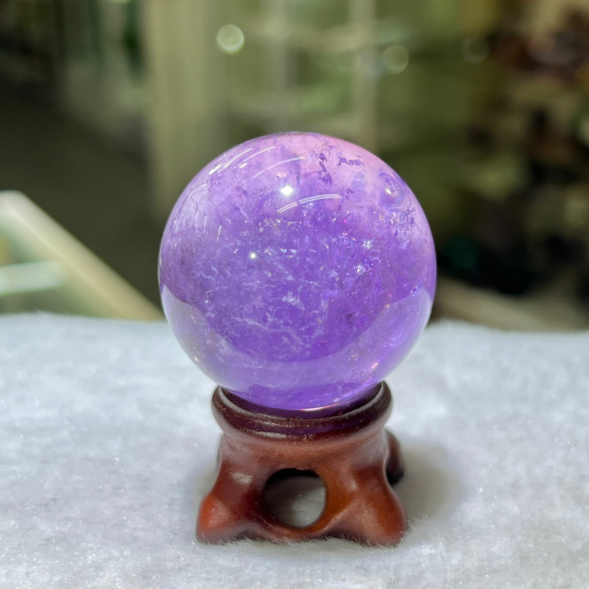 紫水晶 球 - 3.9cm+/- (不連座)